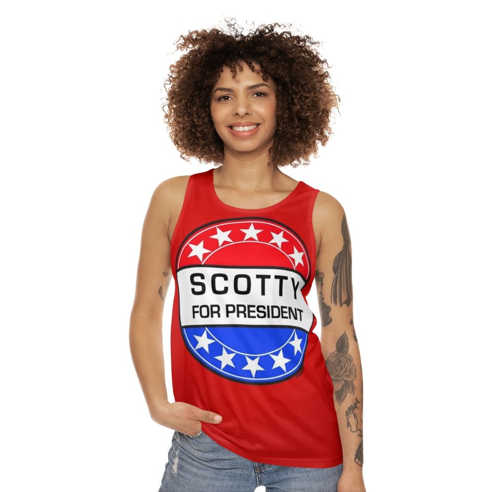 Vintage Scotty For President Unisex Star Trek Tank Top - women