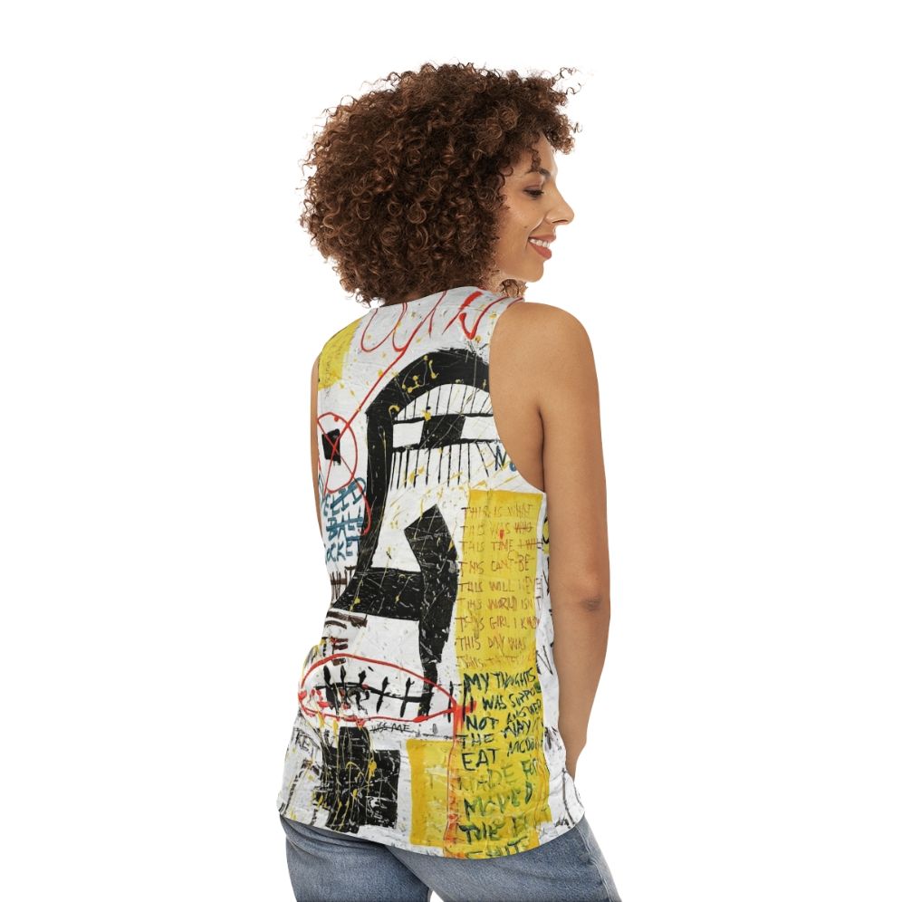 Alive Unisex Abstract Art Tank Top - women back