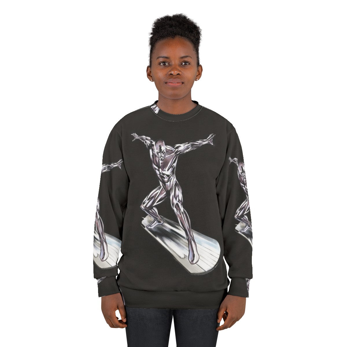 Great Wave Surfer Sweatshirt featuring the iconic Kanagawa wave design - women