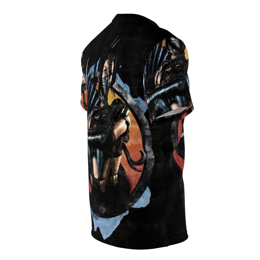 Mortal Kombat Kitana fighter portrait t-shirt for gamers - men right