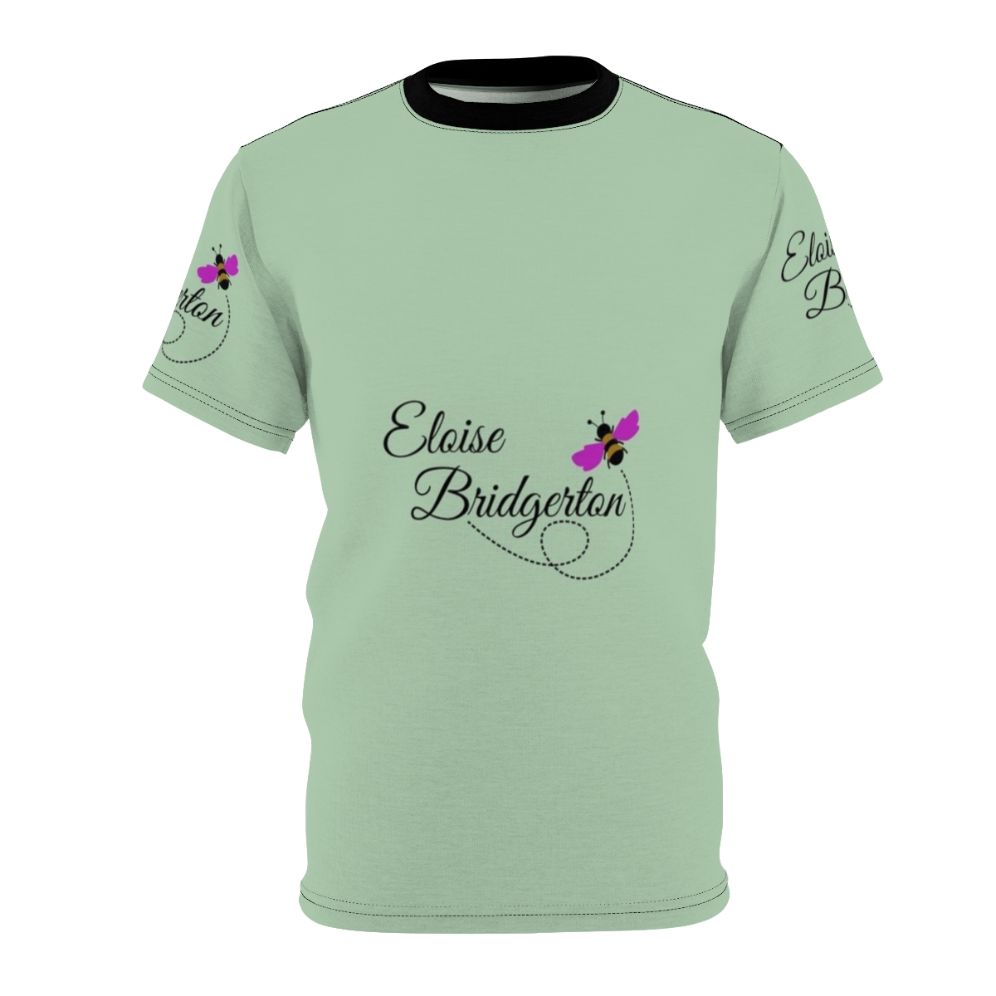 Personalized Bridgerton-themed t-shirt featuring Eloise Bridgerton and a bee.