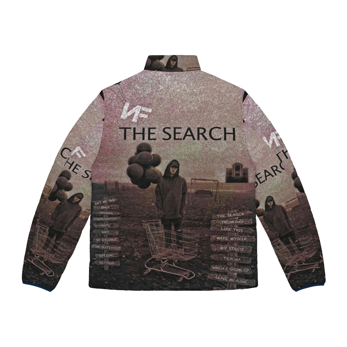 NF The Search Puffer Jacket - Official NF Rapper Merchandise - Back