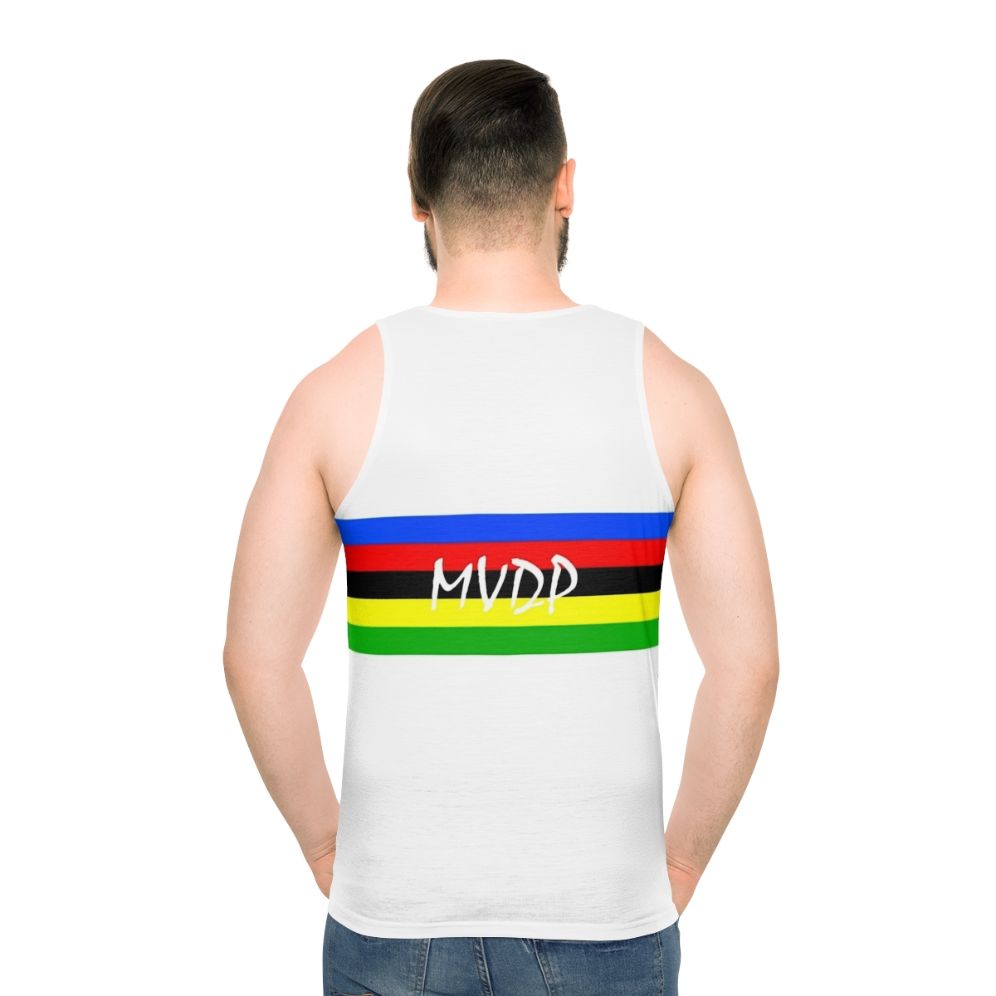 Mathieu Van Der Poel World Champion Unisex Cycling Tank Top - men back