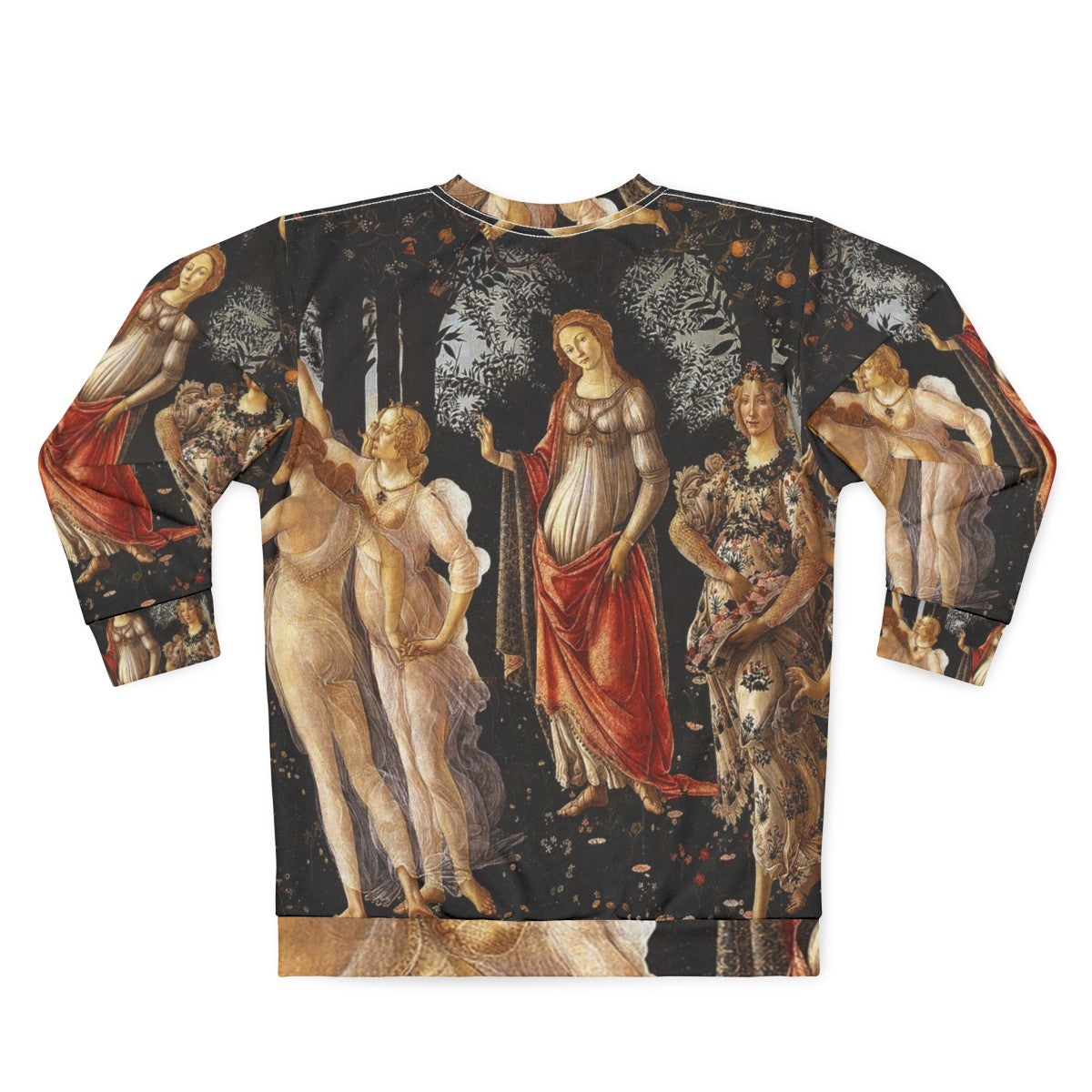 Sandro Botticelli's Primavera Renaissance Art Vintage Sweatshirt - Back