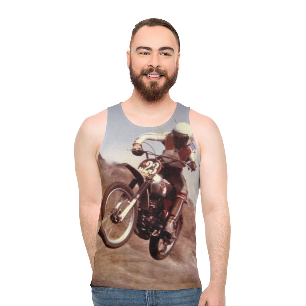 Vintage Motorcycle Motocross Unisex Tank Top - men