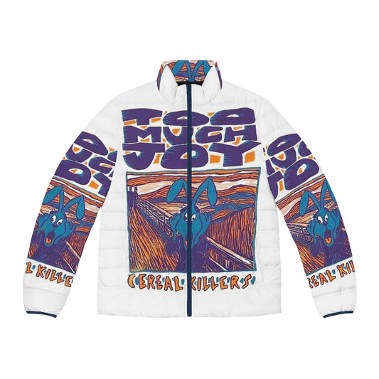 Cereal Killers puffer jacket featuring a playful, music-inspired design