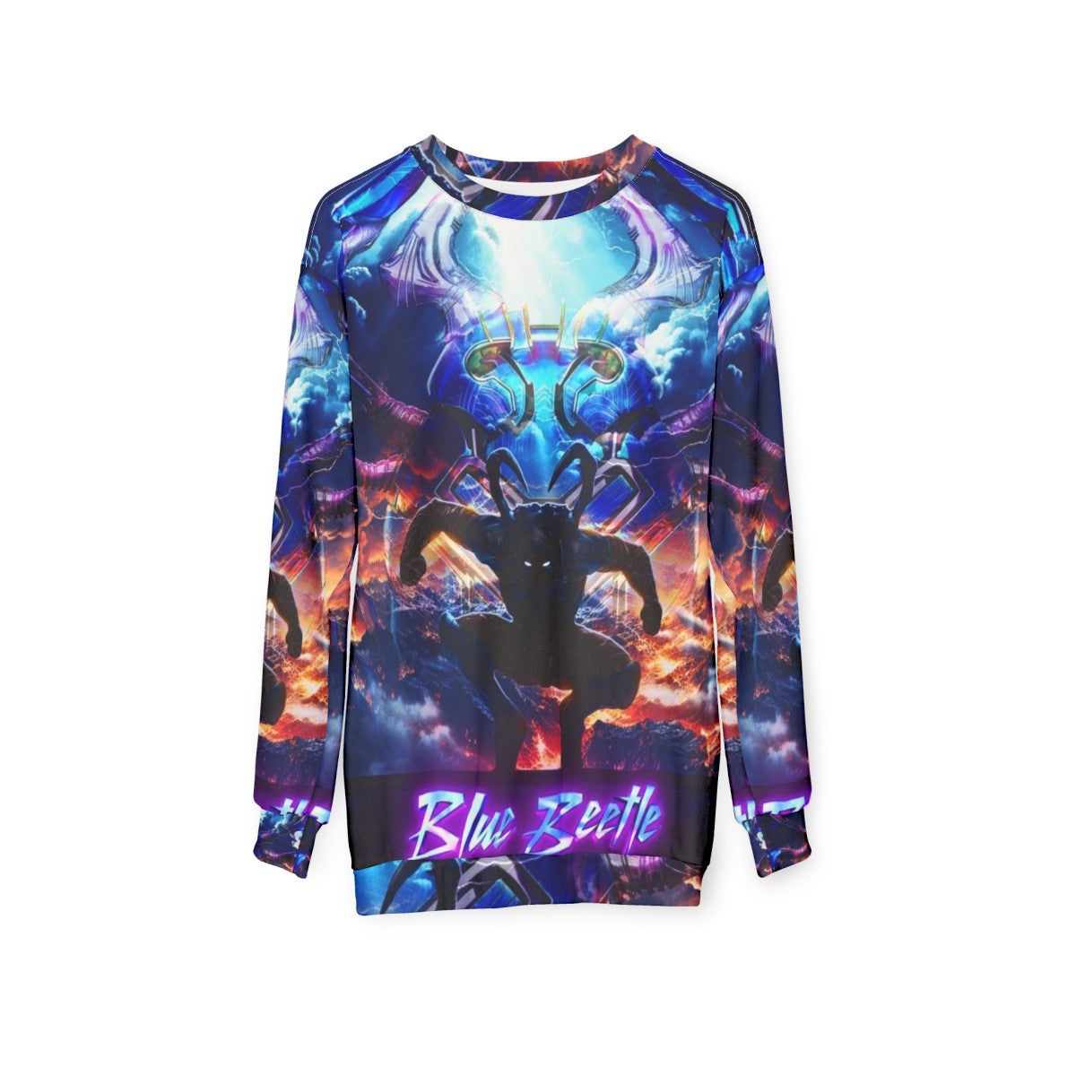 Blue Beetle 2023 Superhero Sweatshirt - hanging