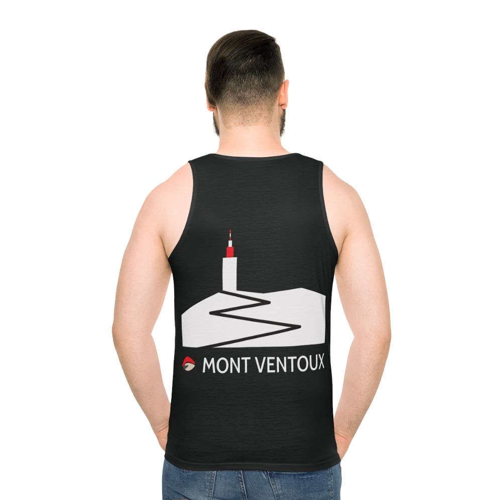 Unisex cycling tank top with Mont Ventoux design - men back