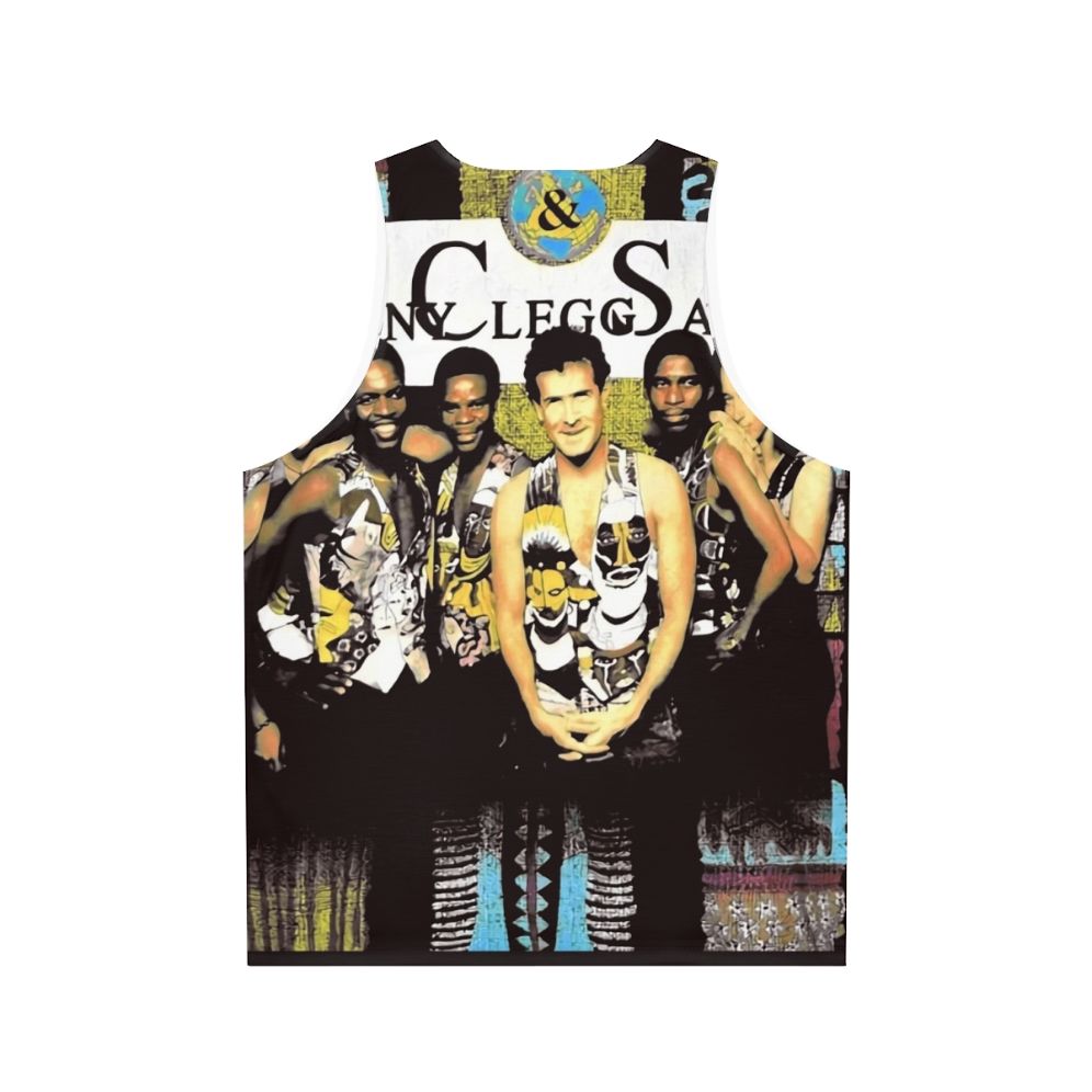 Unisex 90s grunge tank top with Johnny Clegg and Savuka design - Back