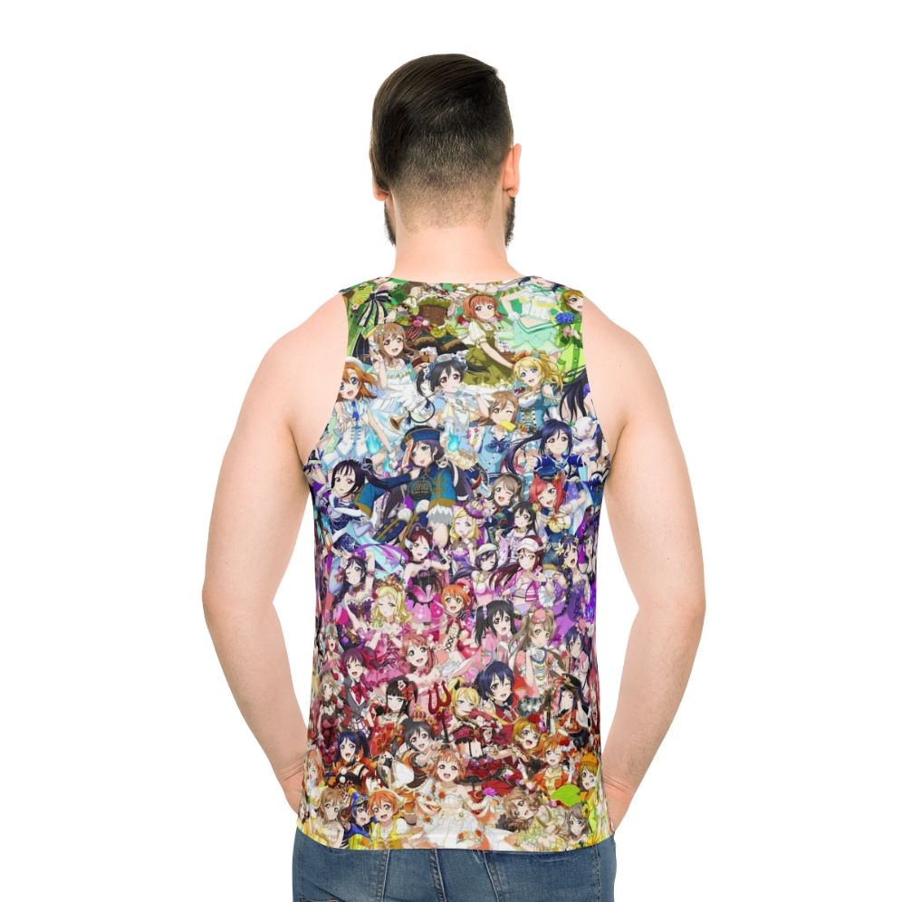 Love Live! Rainbow Gradient Unisex Anime Tank Top - men back