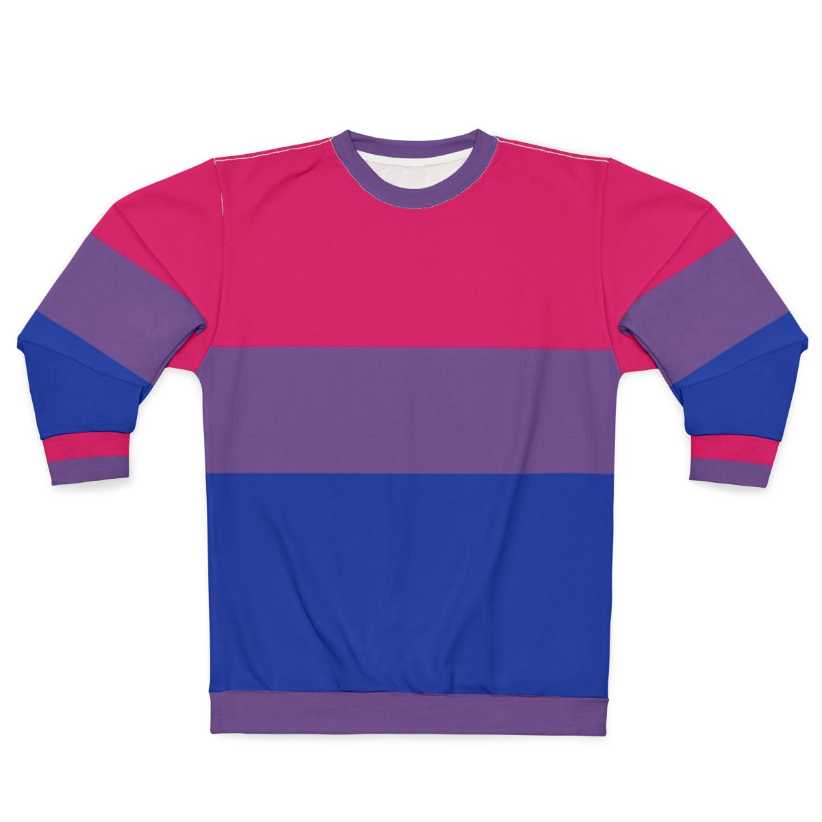 Bisexual pride flag sweatshirt with rainbow colors