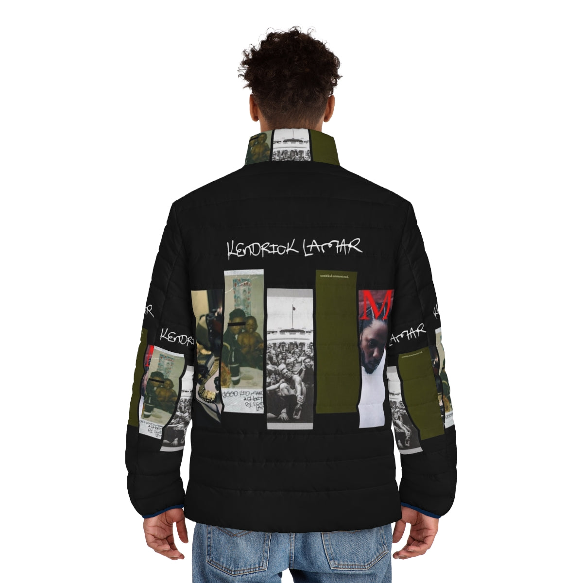 Kendrick Lamar Hip Hop Puffer Jacket - men back