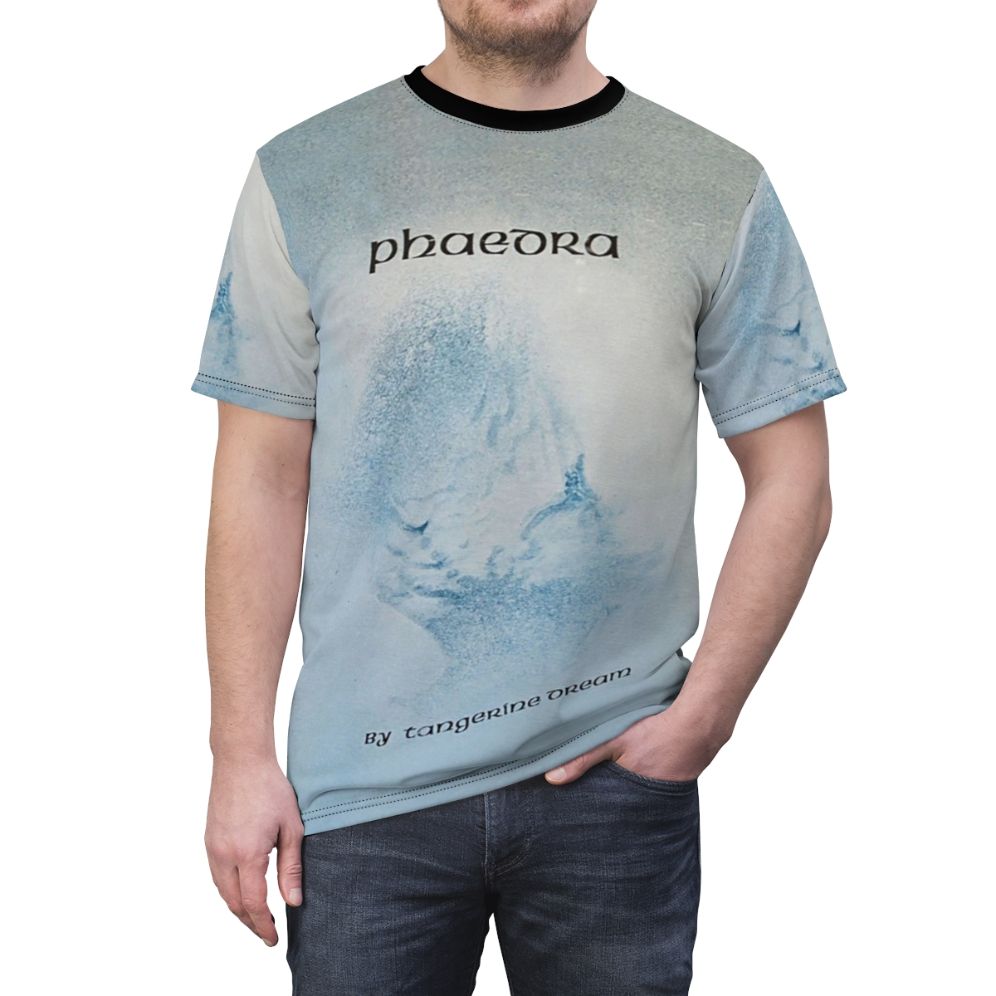 Phaedra-inspired psychedelic and electronic music t-shirt - men front