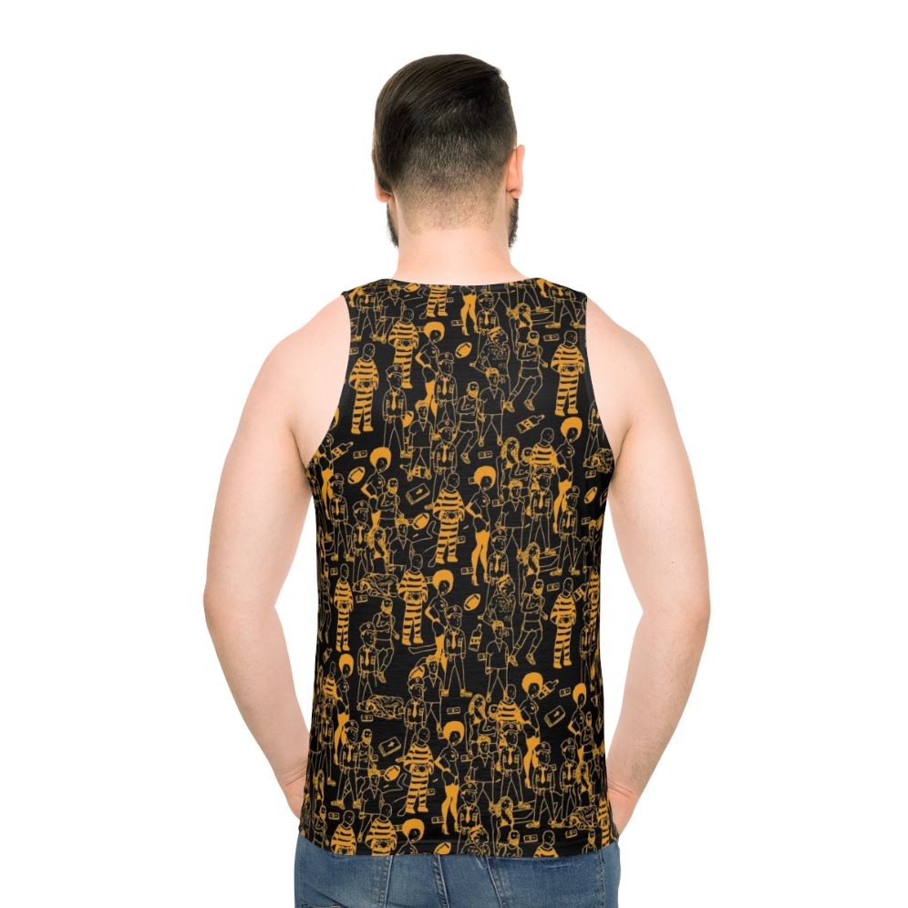 Never Story Unisex Tank Top featuring Dreamville artists - men back