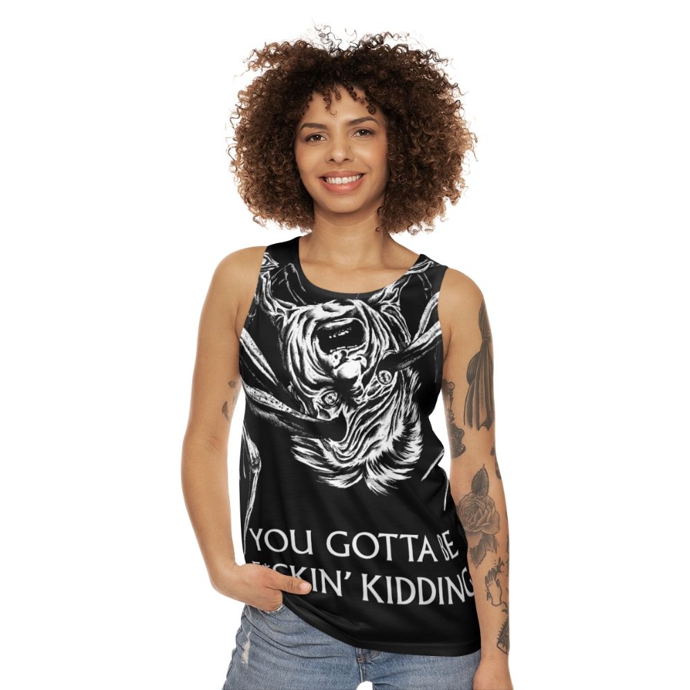 Unisex tank top featuring 'The Thing' movie design - women