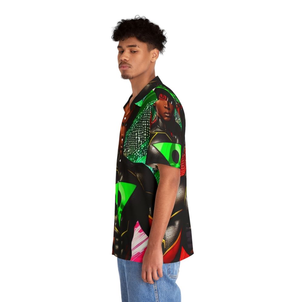 Black Superhero Hawaiian Shirt - People Left