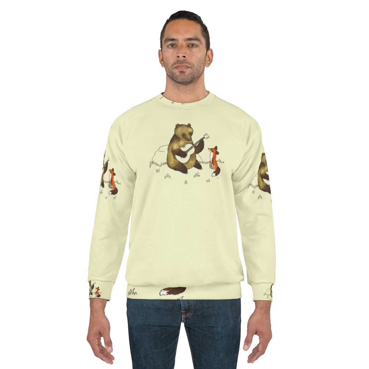 Adorable bear and fox sweatshirt - men