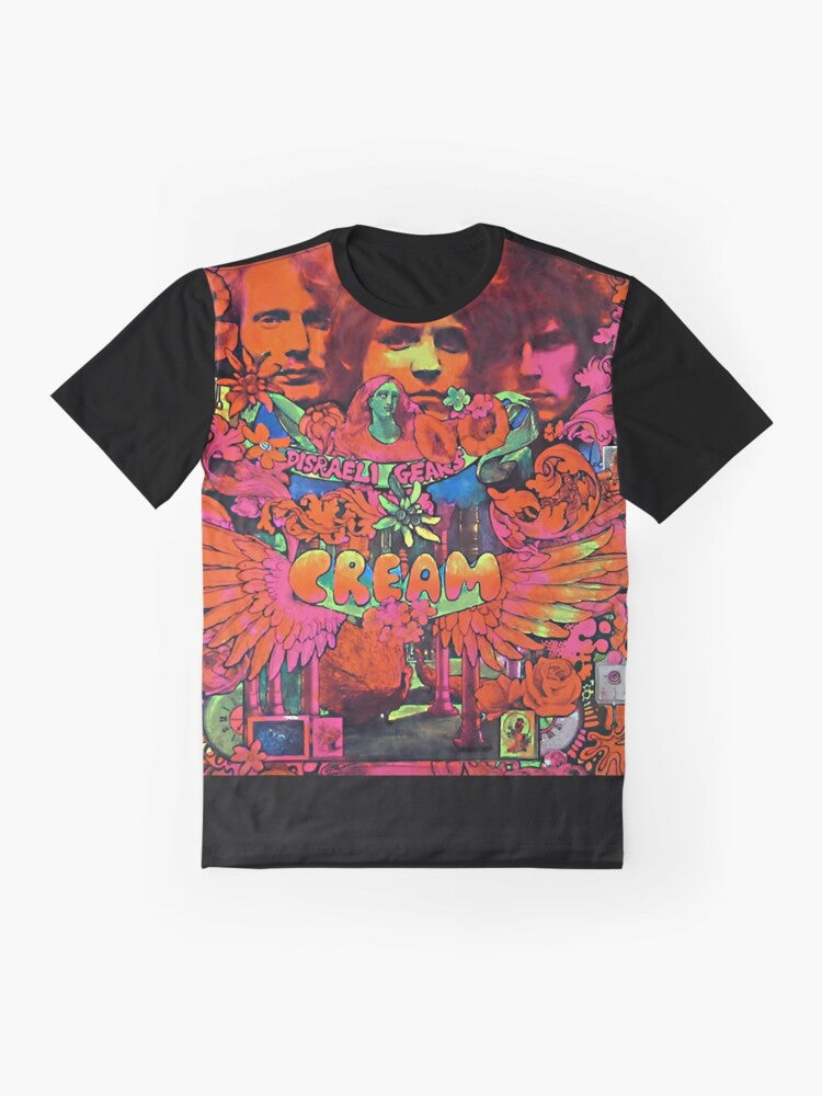 Disraeli Gears classic graphic t-shirt featuring the iconic album cover design - Flat lay