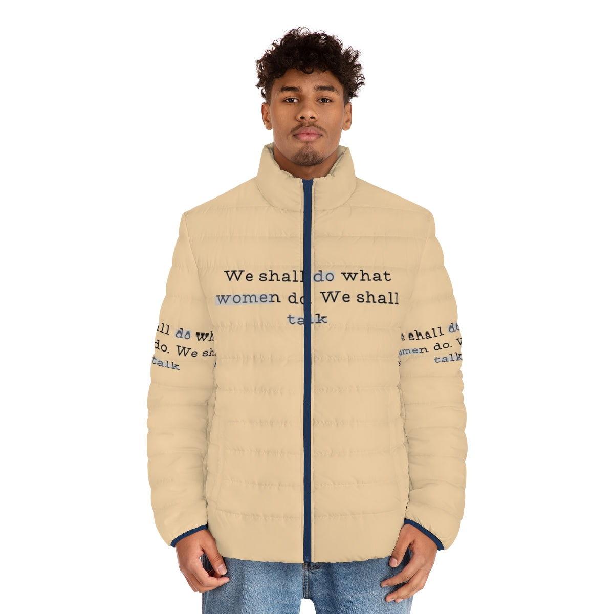 Violet Bridgerton Bridgerton Netflix Quote Puffer Jacket - men front