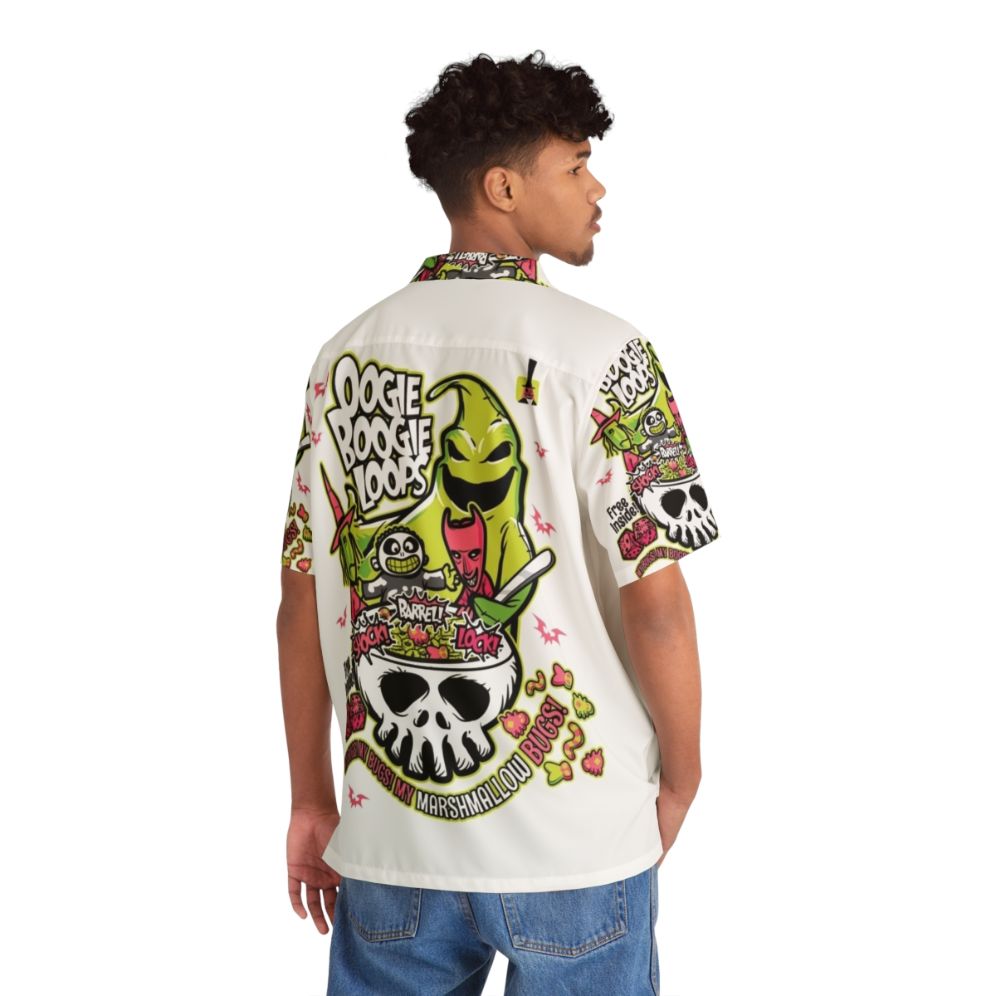 Oogie Boogie Loops Hawaiian Shirt with Nightmare Before Christmas Characters - People Back