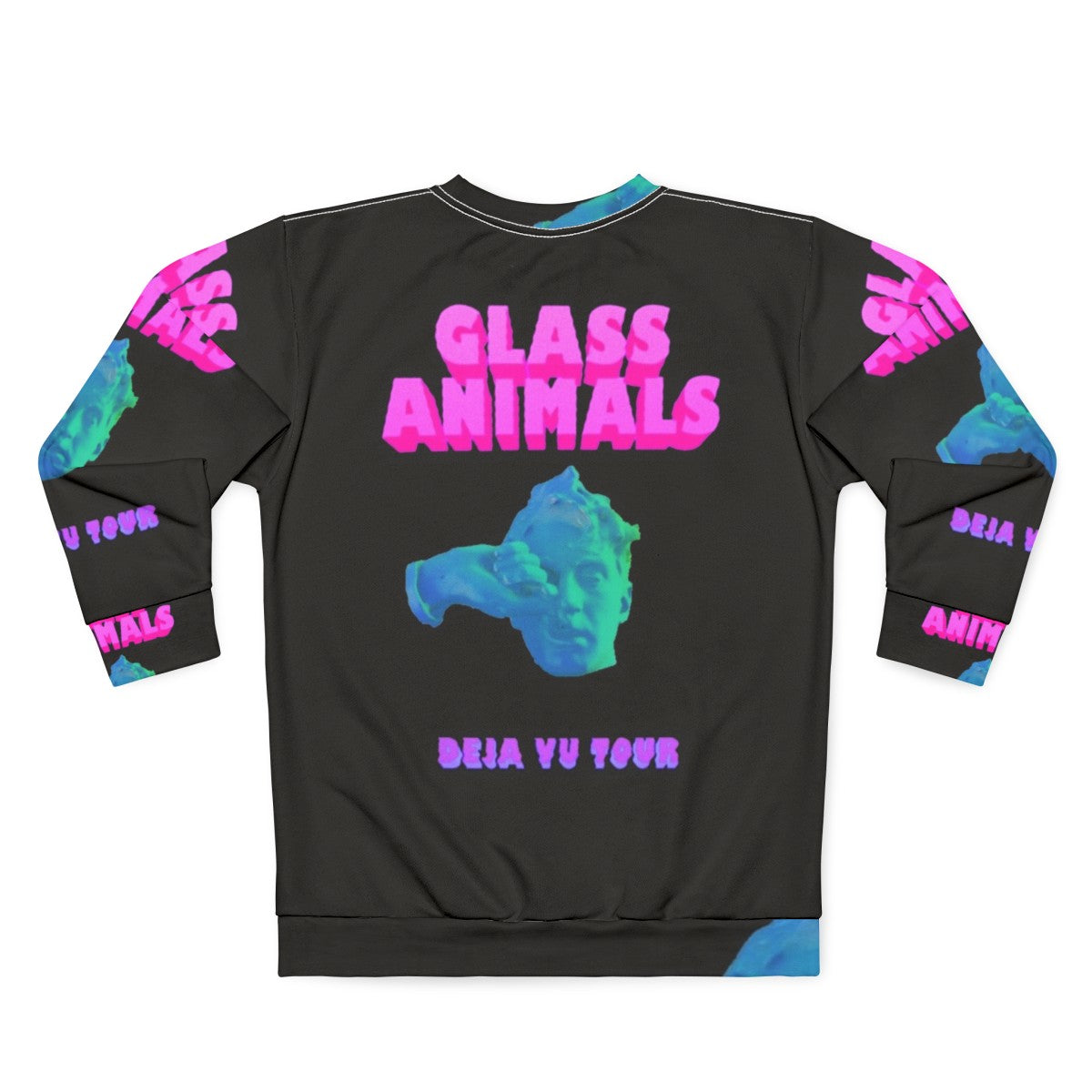 Glass Animals Deja Vu Sweatshirt featuring the band's logo and album art - Back