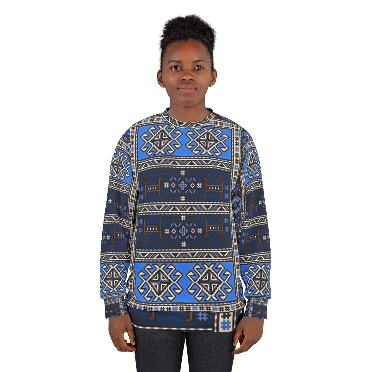 Authentic Armenian art pattern sweatshirt - women