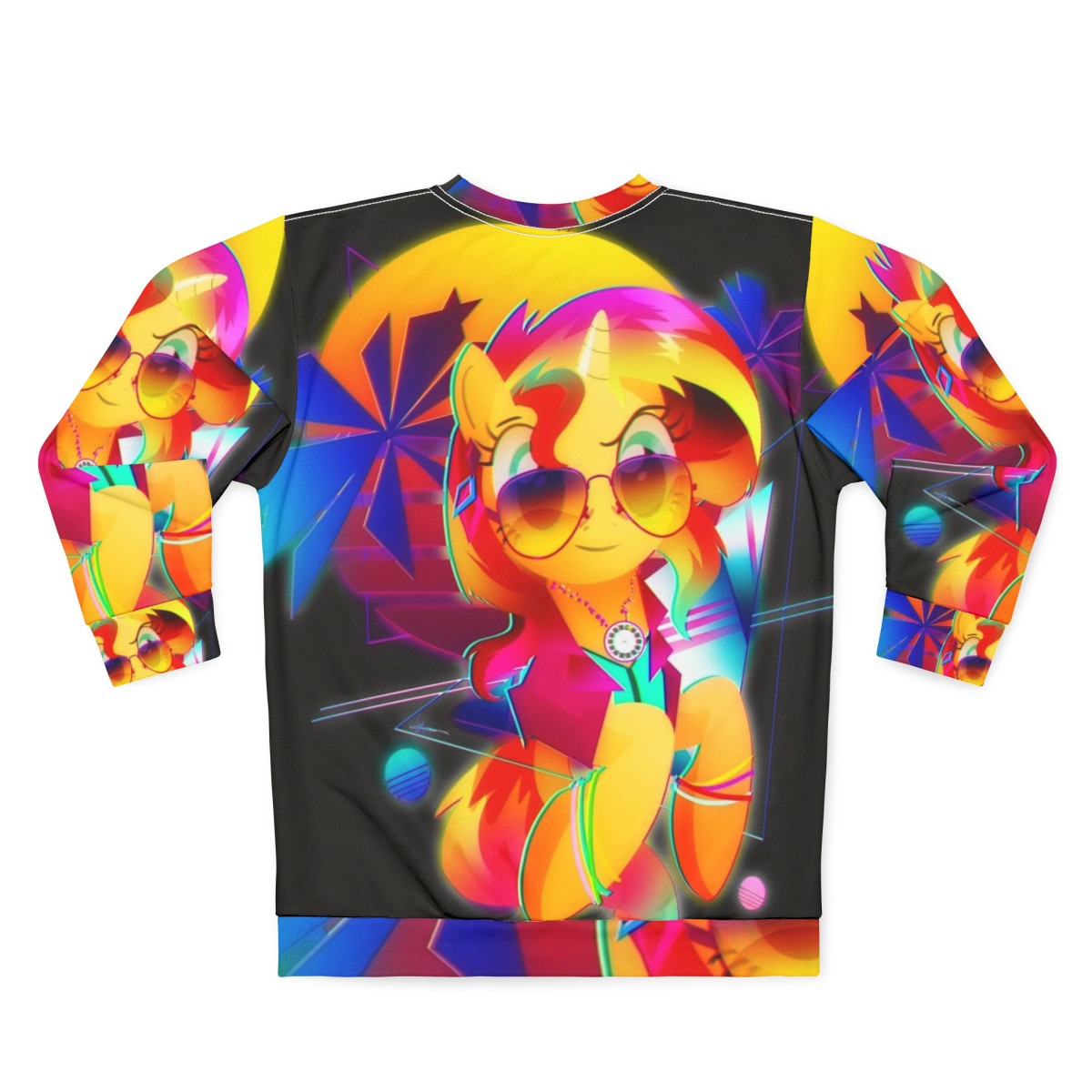 Sunset Shimmer Synthwave Sweatshirt - Back