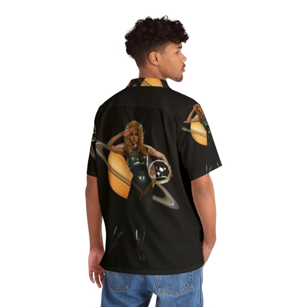 Barbarella Hawaiian Shirt featuring planets and galaxy design - People Back