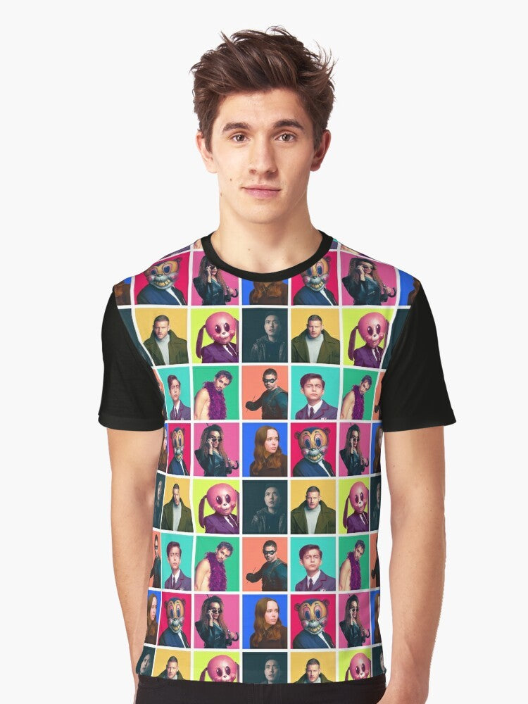 The Umbrella Academy character collage graphic t-shirt - Men