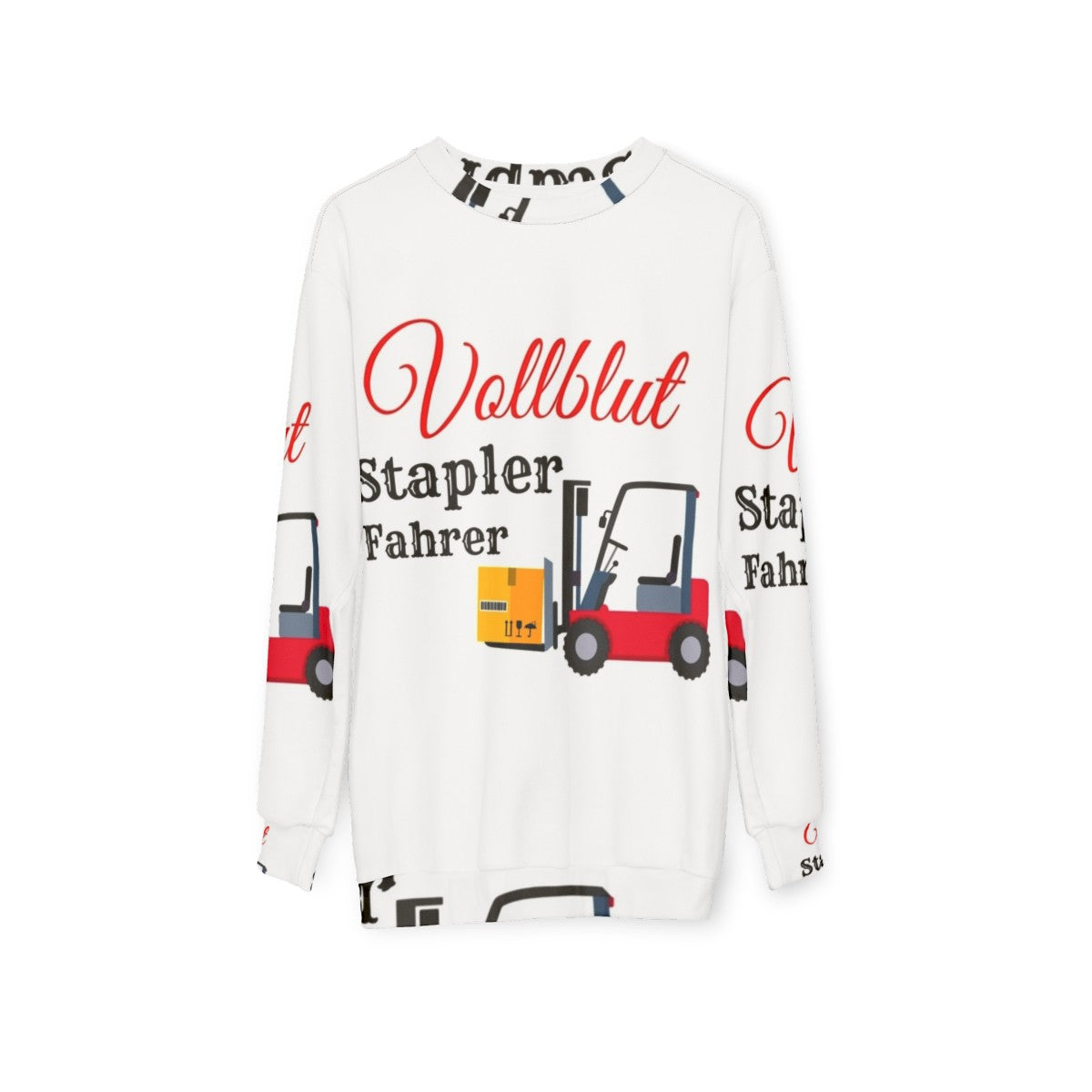 Thoroughbred Forklift Driver Sweatshirt - hanging