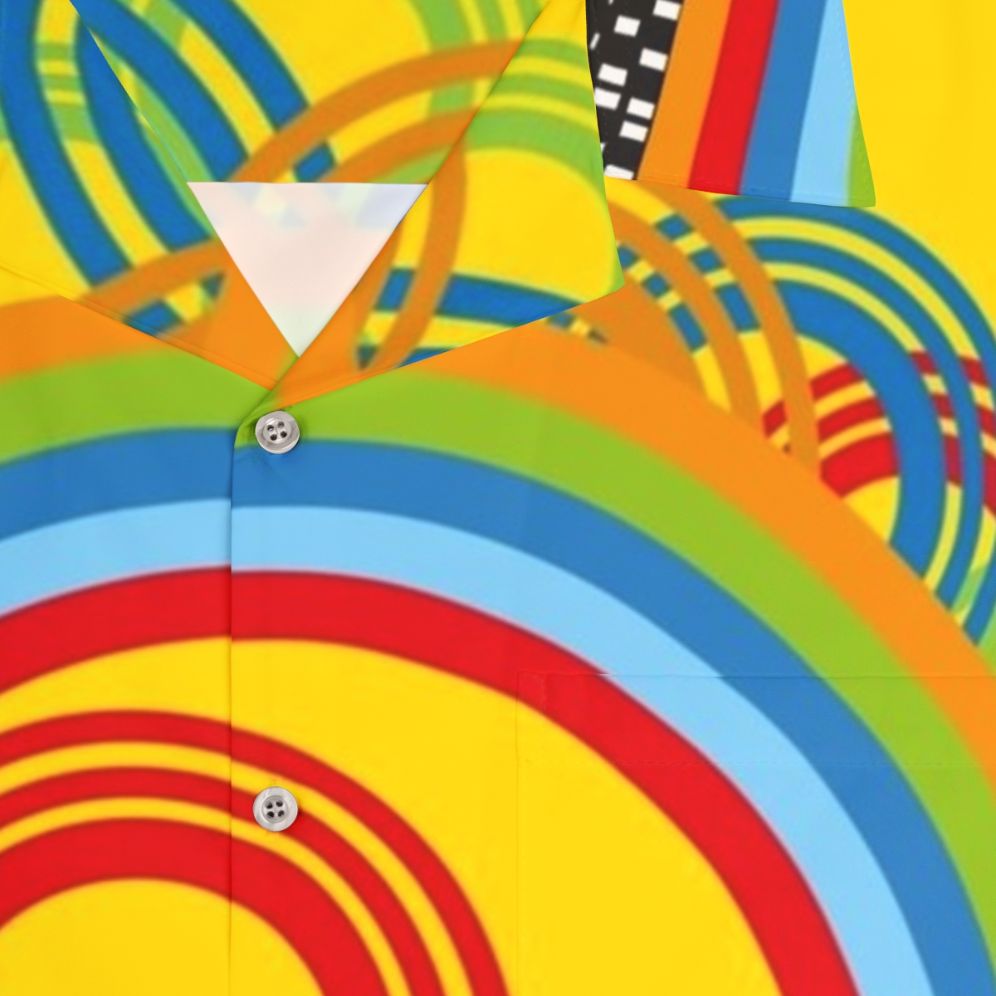 Persona 4 themed Hawaiian shirt with video game and anime inspired design - Detail