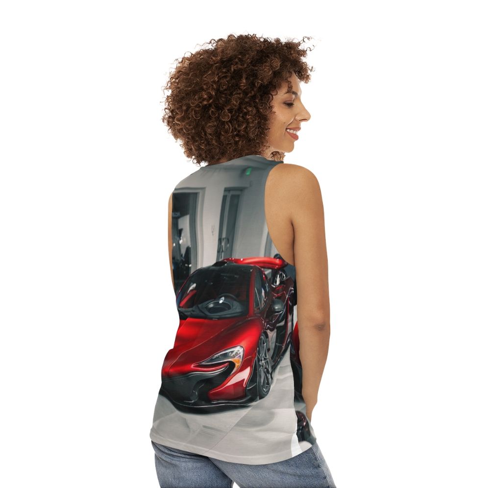 Red Mclaren P1 Unisex Tank Top - women back