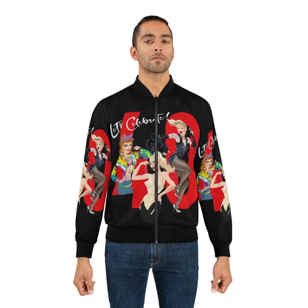 Bomber jacket with colorful Alejandro Mogollo art design - Lifestyle