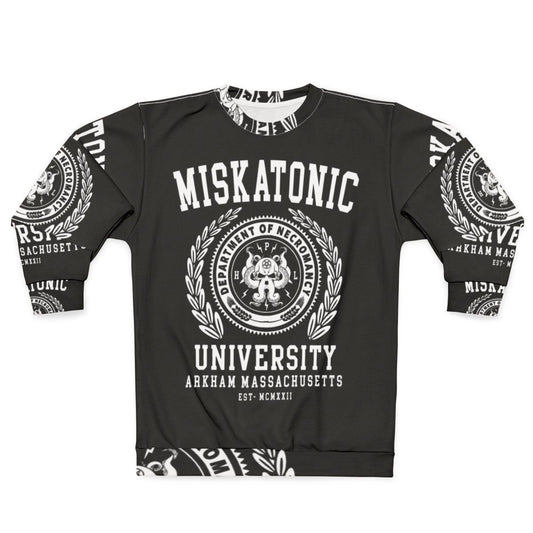 Cthulhu and Lovecraft themed Miskatonic University sweatshirt