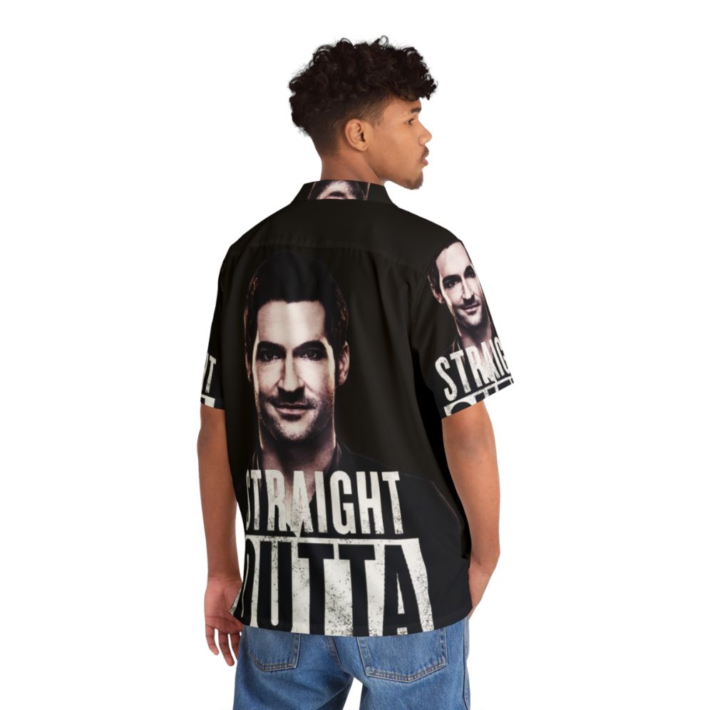 Lucifer Hawaiian Shirt with devil and nwa inspired design - People Back