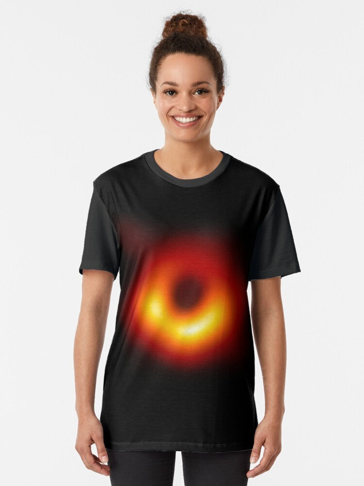 Black Hole M87 Galaxy Graphic T-Shirt - Women