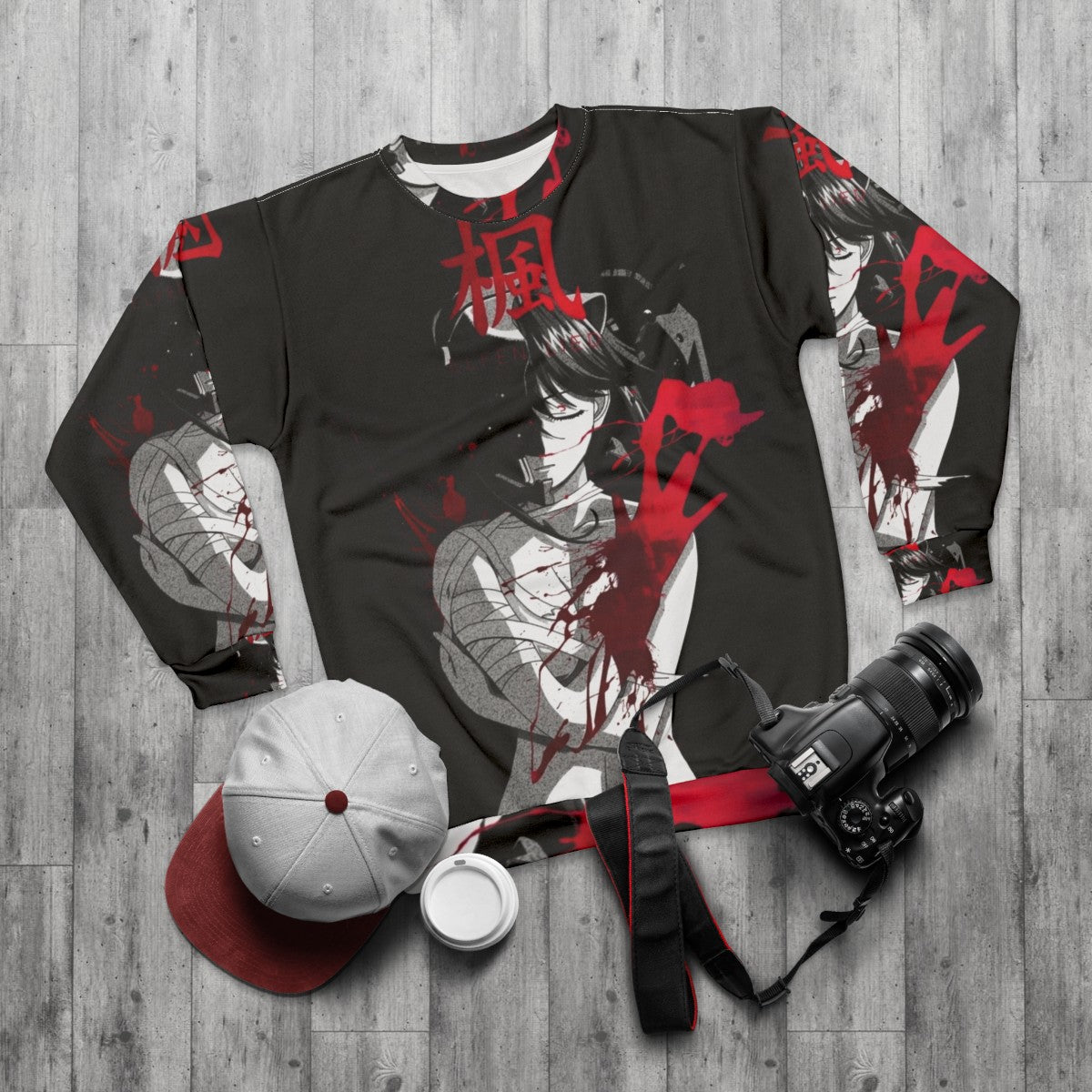 Dark Queen Anime Sweatshirt - flat lay