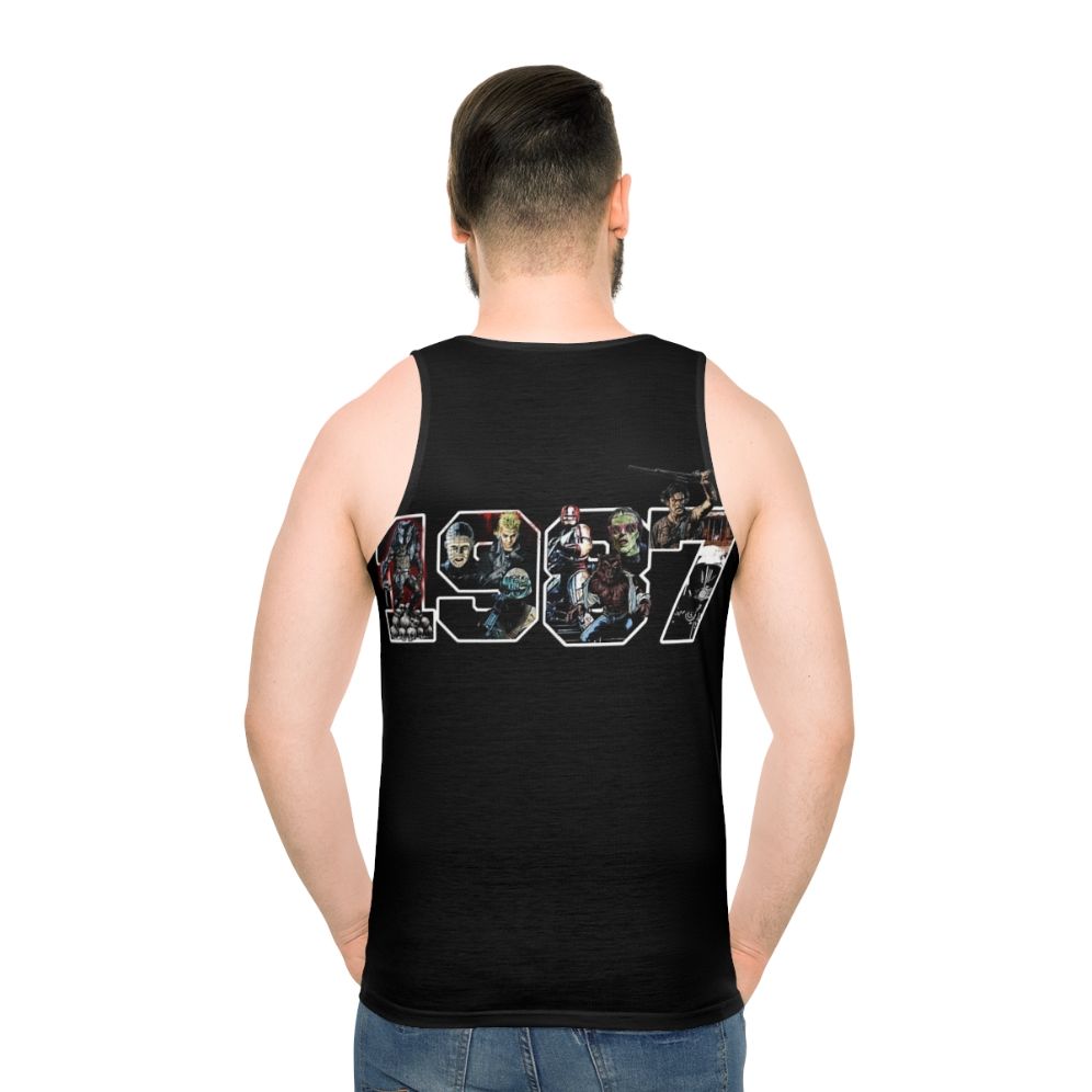 Classic 1980s Pop Culture Unisex Tank Top - men back