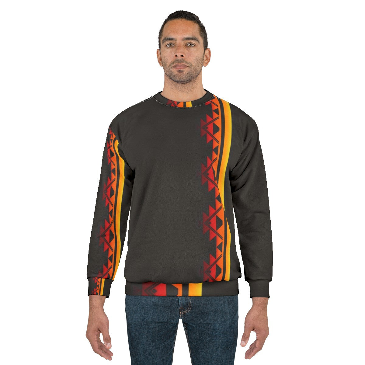 Sunset Mountain Design Klamath Tribes Indigenous Sweatshirt - men