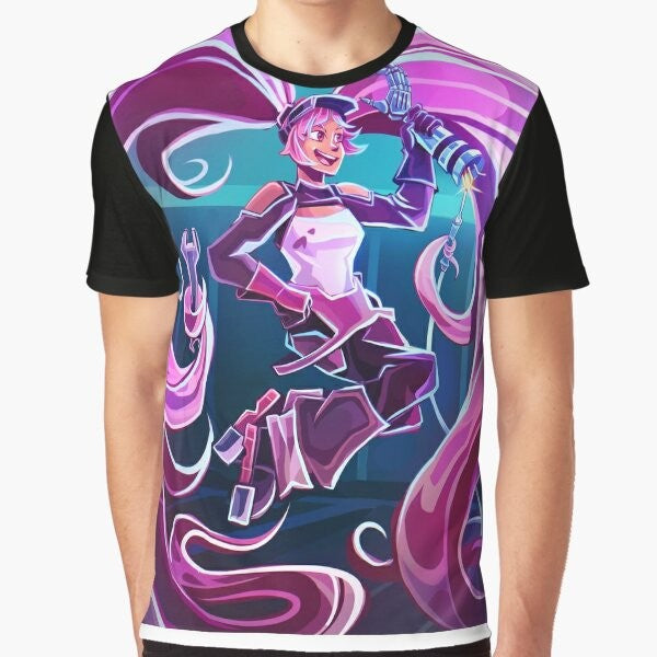 Entrapta graphic t-shirt featuring the character from the Netflix series She-Ra and the Princesses of Power