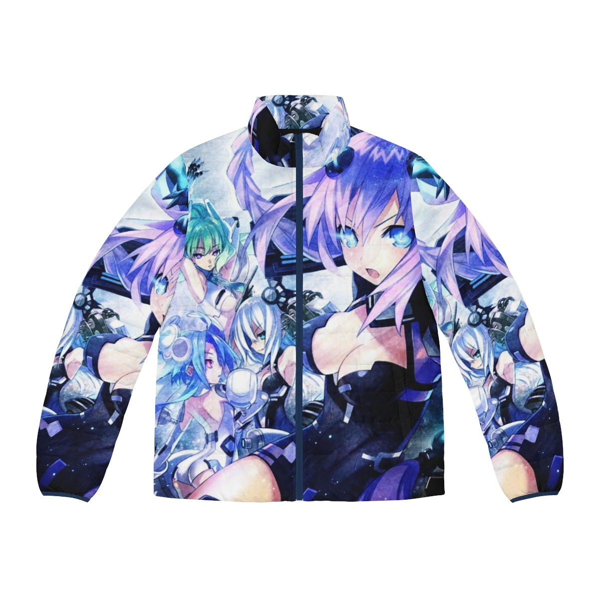 Hyperdimension Neptunia Neptune Puffer Jacket - Anime Merchandise Featuring Character Design