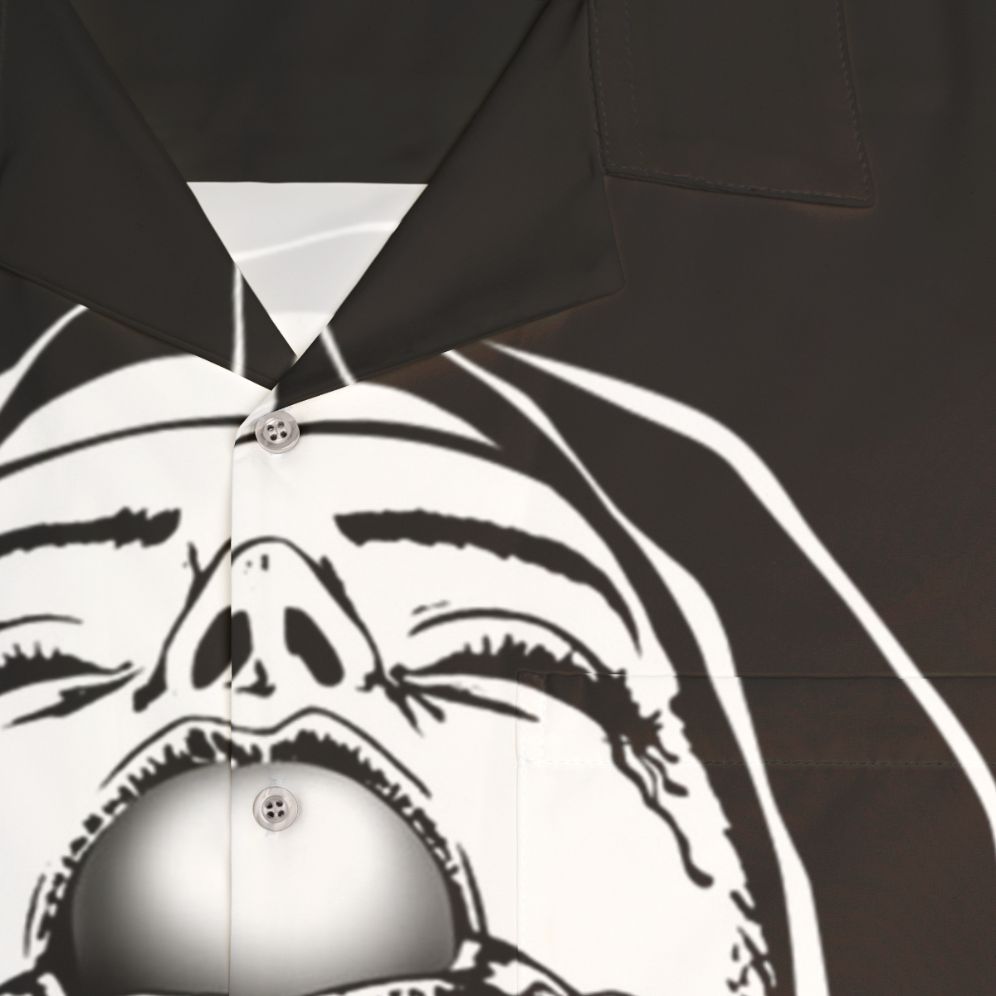 Satanic nun Hawaiian shirt with occult symbols - Detail