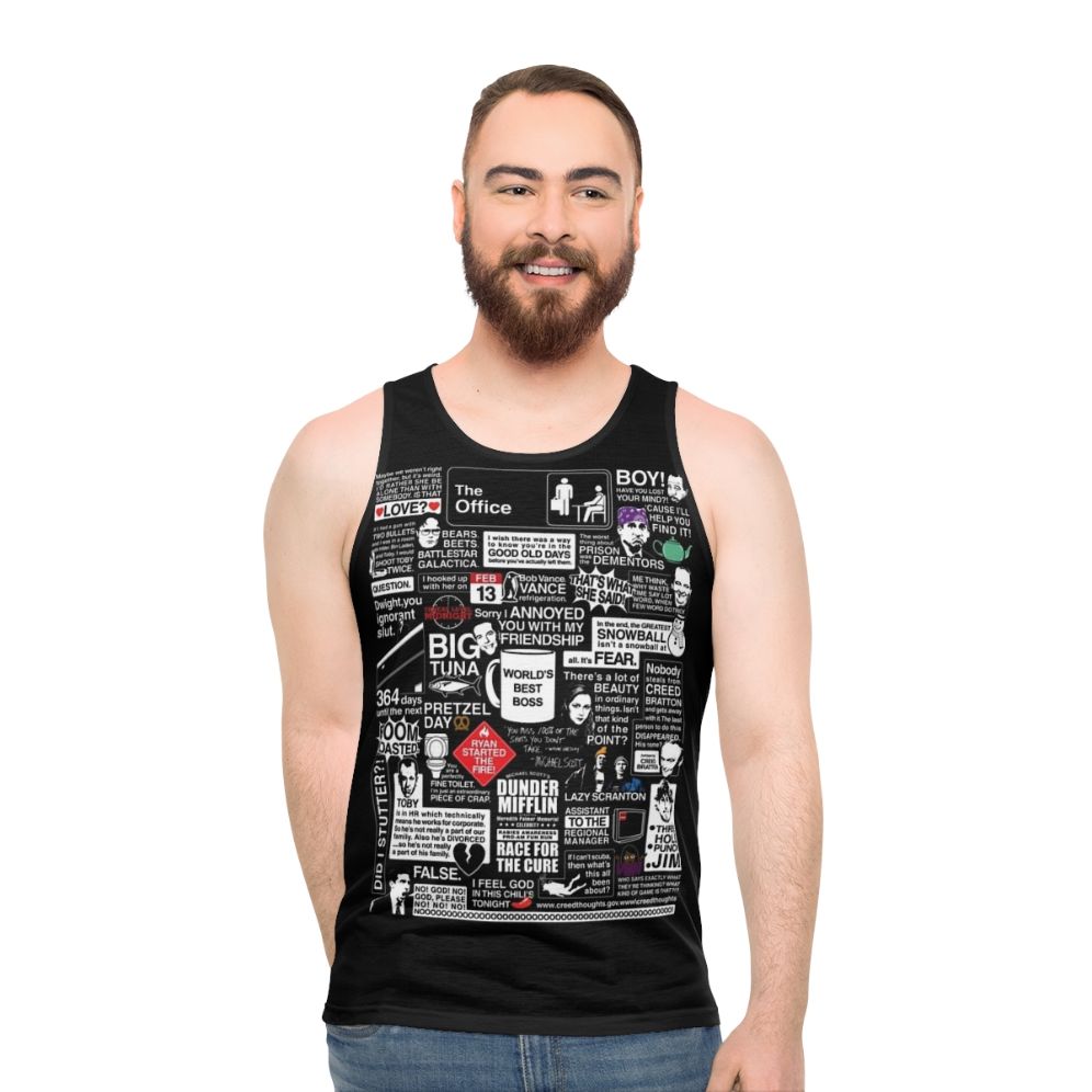 The Office TV Show Quotes Unisex Tank Top - men