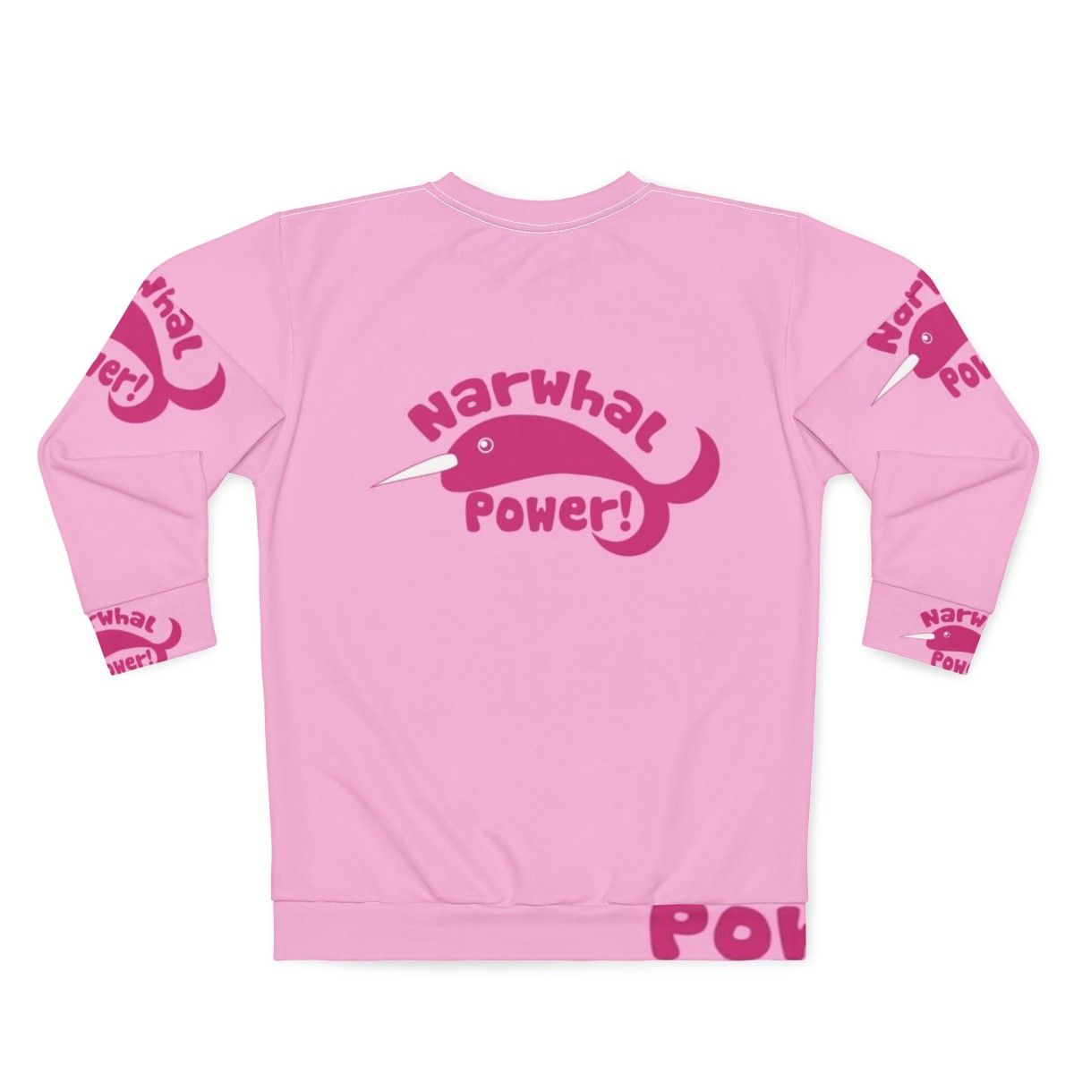 Narwhal Power Sweatshirt with Cute and Retro Design - Back