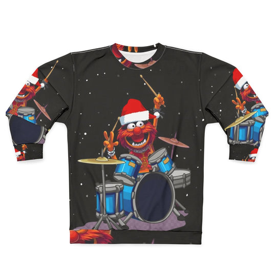 Muppet Animal Drummer Christmas Sweatshirt