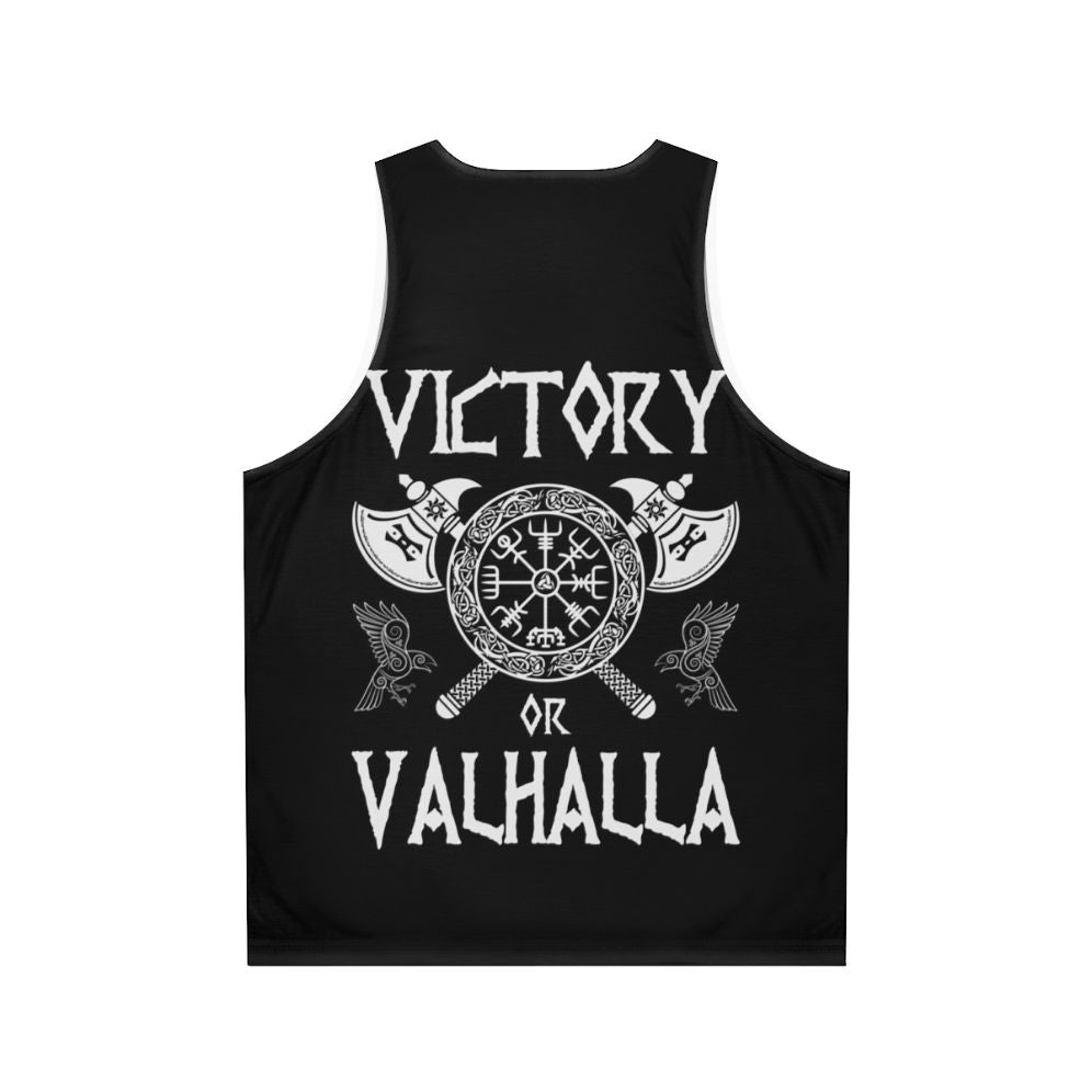 Victory or Valhalla Norse Warrior Viking Unisex Tank Top - Back