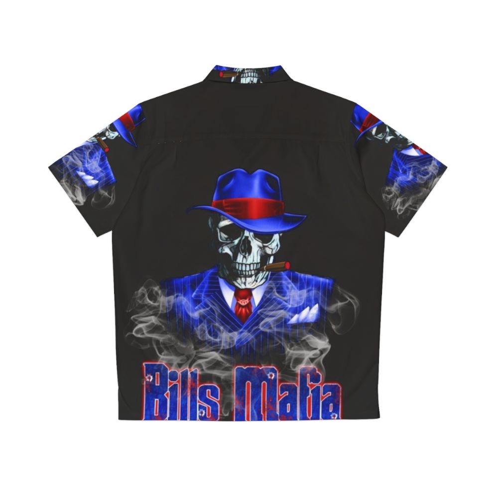 Bills Mafia Hawaiian Shirt with Skull and Skeleton Design - Back