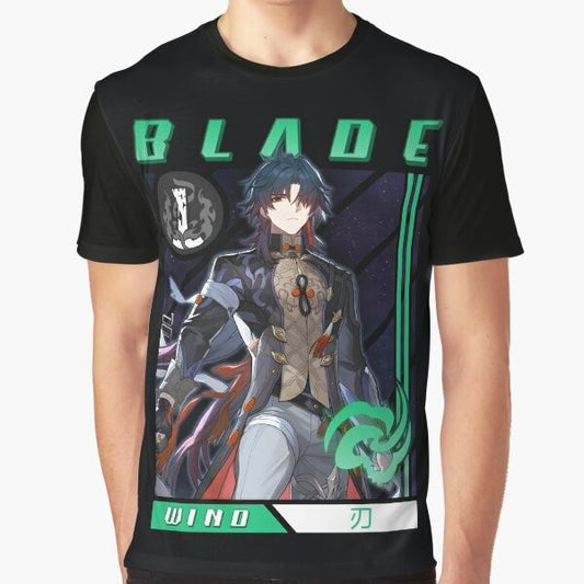 Blade Honkai Star Rail T-Shirt featuring the character Blade from the game Honkai Star Rail