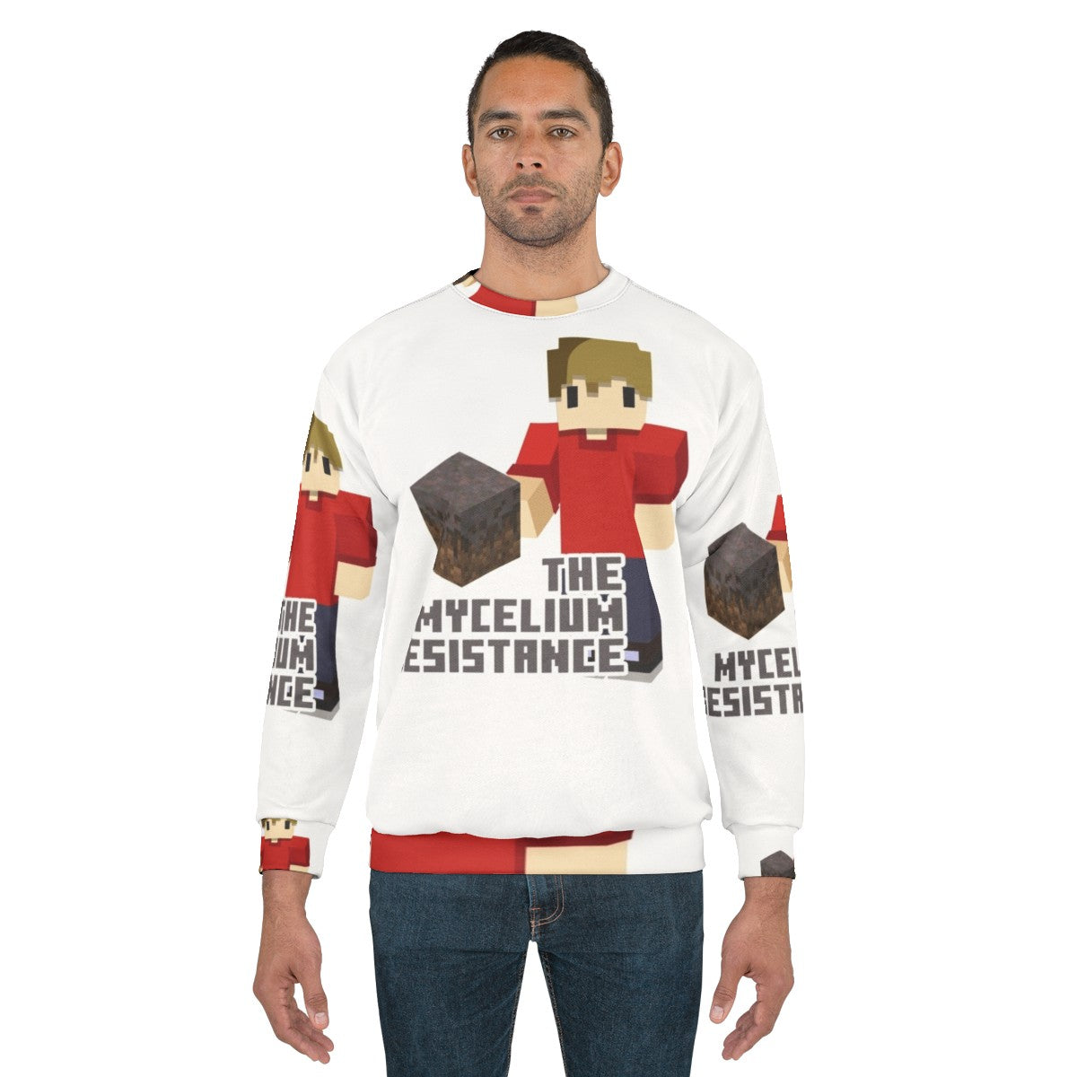 The Mycelium Resistance Sweatshirt featuring Grian's character from Hermitcraft - men