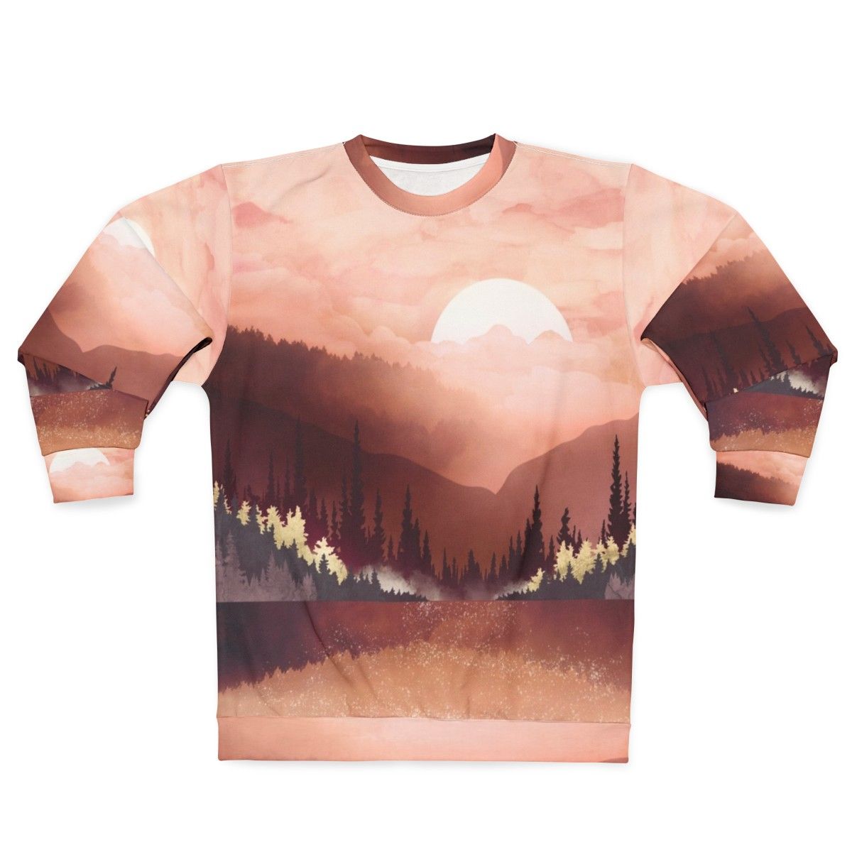 Autumn Reflection Sweatshirt featuring nature landscape and water reflection design